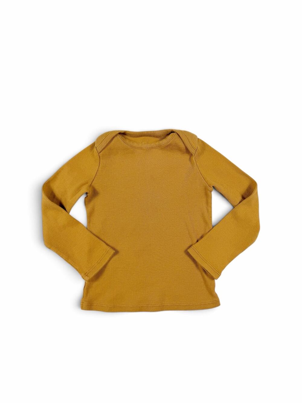 Misha & Puff Long Sleeve Ribbed Pima Cotton Shirt Bronze Brown 3-4 year